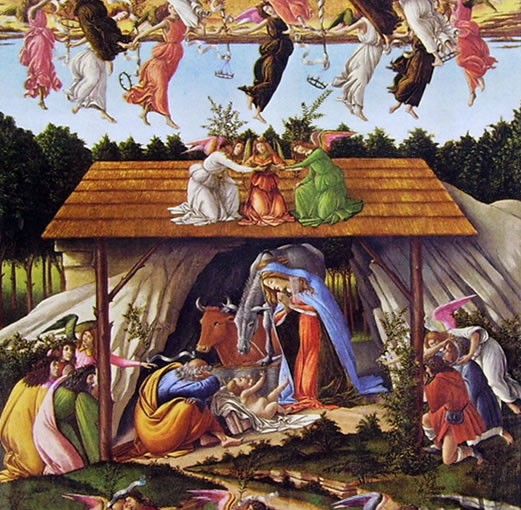 Botticelli: Natività mistica, cm. 75, National Gallery di Londra.
